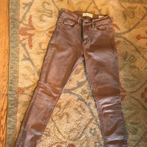 High waisted brown jeans